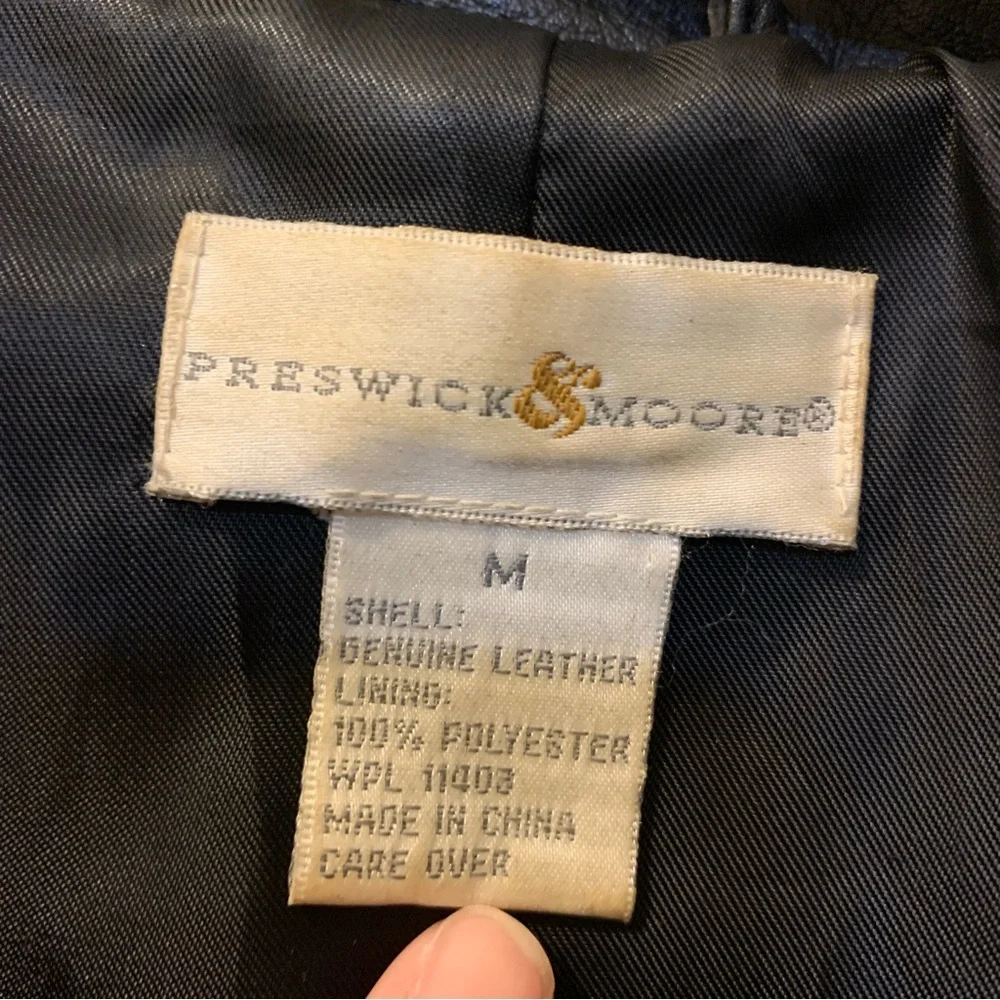 Black Leather Blazer Jacket - Picture 3 of 3